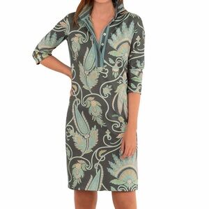 Gretchen Scott Jersey Everything Paisley Print Dress with 3/4 Sleeves size XS